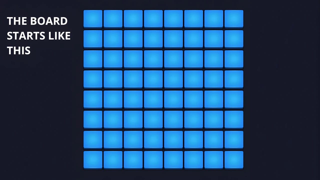 Minesweeper retro game board start screen featuring a classic gray grid, mine counter, and smiley face button.
