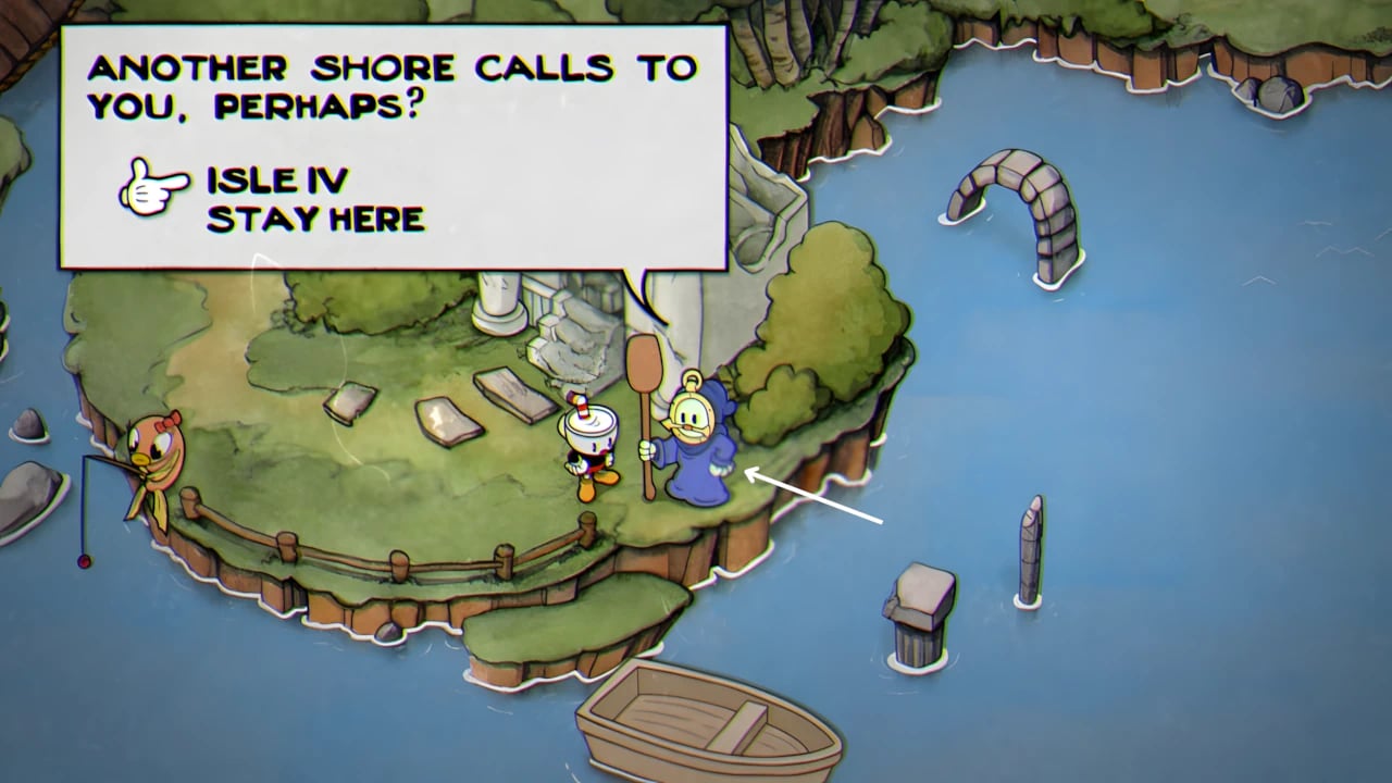 Cuphead DLC graveyard puzzle solution guide featuring Ms. Chalice in The Delicious Last Course secret ghost boss area.