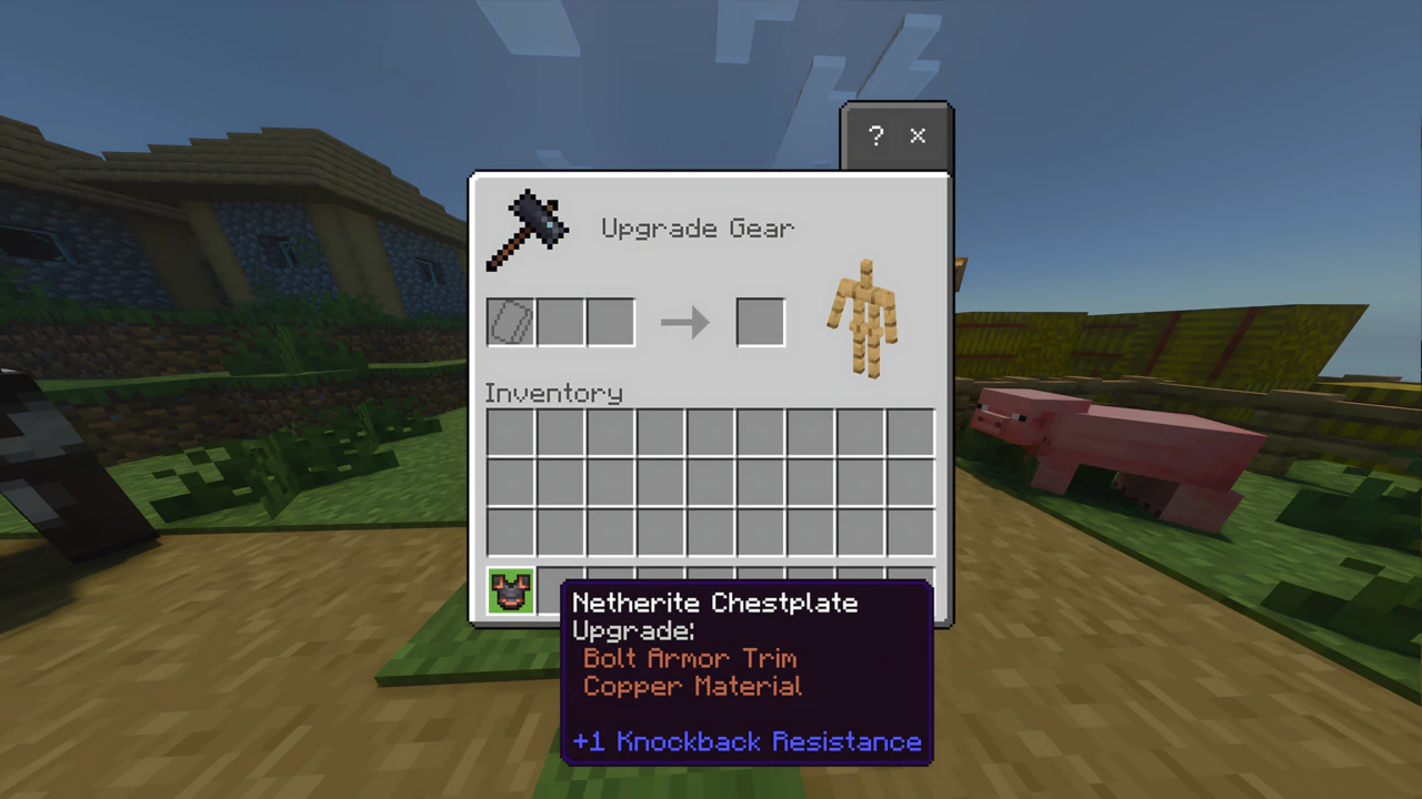 To apply a smithing template to your armor: